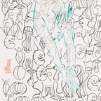 Liane Collins, New Signs Art, Accidental Bird Diver Scroll