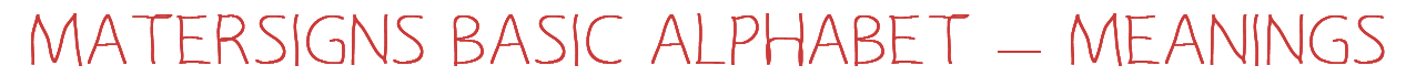 Matersigns Basic Alphabet Meanings
